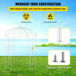 VEVOR Birdcage Shape Garden Arbor, 9\&#039; Υψηλό x 6,6\&#039; πλάτος, Heavy Duty σφυρήλατο Iron Arbor, Wedding Arch Trellis for Climbing Vines in Outdoor Garden, Lawn, Backyard, Patio, White