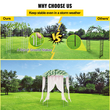 VEVOR Birdcage Shape Garden Arbor, 9\&#039; Υψηλό x 6,6\&#039; πλάτος, Heavy Duty σφυρήλατο Iron Arbor, Wedding Arch Trellis for Climbing Vines in Outdoor Garden, Lawn, Backyard, Patio, White