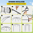 VEVOR Birdcage Shape Garden Arbor, 8 FT ύψος, 5,2 FT πλάτος, Heavy Duty σφυρήλατο Iron Arbor, Wedding Arch Trellis for Climbing Vines in Outdoor Garden, Backyard, Lawn, Patio, Black