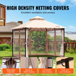 Κιόσκι VEVOR Patio για 6-8 άτομα, Κιόσκι Backyard 10 x 10 FT, με κουνουπιέρα, μεταλλικό σκελετό και πολυεστέρα 180G με επίστρωση PU, υπαίθριο στέγαστρο για αίθριο, αυλή, γκαζόν, κήπο, κατάστρωμα