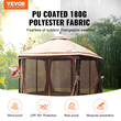 Κιόσκι VEVOR Patio για 10-12 Άτομα, Κιόσκι Backyard 10 x 13 FT, με κουνουπιέρα, μεταλλικό σκελετό και πολυεστέρα 180G με επίστρωση PU, υπαίθριο στέγαστρο για αίθριο, πίσω αυλή, γκαζόν, κήπο, κατάστρωμα