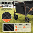 VEVOR Πτυσσόμενο Πτυσσόμενο Βαγόνι, 2 cu.ft Beach Wagon Cart with All-Terrain 5in Wheels, Heavy Duty Folding Wagon Cart χωρητικότητας 220 lbs με θήκες ποτών, Αθλητικό βαγόνι για κάμπινγκ, αγορές