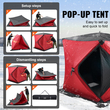 VEVOR 3-4 Άτομα Ourdoor Portable Ice Shelter Pop-Up Ice Fishing Shanty Tent