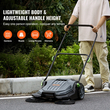 VEVOR Walk-behind Hand Push Floor Sweeper, 25,6&quot; Sweeping Width Floor Sweeper Μη ηλεκτρικό, δοχείο απορριμμάτων 5 γαλονιών, ρυθμιζόμενη γωνία και ύψος αναδιπλούμενη λαβή για διάδρομο, αυλή, γκαράζ, βεράντα