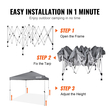 Σκηνή πάρτι με κουβούκλιο VEVOR Pop Up 10x10 ft με φορητή τσάντα για κάμπινγκ Dark Grey