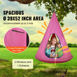 Καρέκλα VEVOR Kids Nest, Κρεμαστή καρέκλα αιώρα με ρυθμιζόμενο σχοινί, αιώρα για παιδιά για χρήση σε εσωτερικούς και εξωτερικούς χώρους (39&quot; D x 52&quot; H), Χωρητικότητα βάρους 250 λίβρες, Ροζ