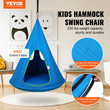 Καρέκλα VEVOR Kids Nest, Κρεμαστή καρέκλα αιώρας με ρυθμιζόμενο σχοινί, καρέκλα αιώρας για χρήση σε εσωτερικούς και εξωτερικούς χώρους για παιδιά (39&quot; D x 52&quot; Υ), Χωρητικότητα 250 λίβρες, Μπλε