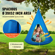 Καρέκλα VEVOR Kids Nest, Κρεμαστή καρέκλα αιώρας με ρυθμιζόμενο σχοινί, καρέκλα αιώρας για χρήση σε εσωτερικούς και εξωτερικούς χώρους για παιδιά (39&quot; D x 52&quot; Υ), Χωρητικότητα 250 λίβρες, Μπλε