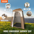 Σκηνή ντους VEVOR Camping, 66&quot; x 66&quot; x 87&quot; 1 Δωμάτιο Υπερμεγέθη Φορητό Υπαίθριο Καταφύγιο, Σκηνή ιδιωτικότητας με αποσπώμενη κορυφή, τσέπες, σχοινί κρεμάστρου και ρούχο, για ντύσιμο, αλλαξιέρα, τουαλέτα, μπάνιο