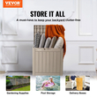 VEVOR Deck Box, 31 Gallon Outdoor Storage Box, 22,1&quot; x 17,1&quot; x 20,9&quot; , Αδιάβροχο PP Deckbox με λουκέτο από κράμα αλουμινίου, για έπιπλα βεράντας, παιχνίδια πισίνας, εργαλεία κήπου, μαξιλάρια εξωτερικού χώρου, γκρι