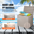 VEVOR Deck Box, 31 Gallon Outdoor Storage Box, 22,1&quot; x 17,1&quot; x 20,9&quot; , Αδιάβροχο PP Deckbox με λουκέτο από κράμα αλουμινίου, για έπιπλα βεράντας, παιχνίδια πισίνας, εργαλεία κήπου, μαξιλάρια εξωτερικού χώρου, γκρι