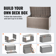 VEVOR Deck Box, 100 Gallon Outdoor Storage Box, 48,0&quot; x 21,5&quot; x 24,5&quot;, Αδιάβροχο PP Deckbox με λουκέτο από κράμα αλουμινίου, για έπιπλα βεράντας, παιχνίδια πισίνας, εργαλεία κήπου, μαξιλάρια εξωτερικού χώρου, γκρι
