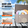 VEVOR Deck Box, 120 Gallon, 56,3&quot; x 26,6&quot; x 23,8&quot; Κουτί αποθήκευσης εξωτερικού χώρου, αδιάβροχο PP Deckbox με λουκέτο από κράμα αλουμινίου, για έπιπλα βεράντας, εργαλεία κήπου, παιχνίδια πισίνας, μαξιλάρια εξωτερικού χώρου, γκρι