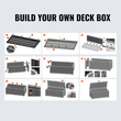 VEVOR Deck Box, 120 Gallon, 56,3&quot; x 26,6&quot; x 23,8&quot; Κουτί αποθήκευσης εξωτερικού χώρου, αδιάβροχο PP Deckbox με λουκέτο από κράμα αλουμινίου, για έπιπλα βεράντας, εργαλεία κήπου, παιχνίδια πισίνας, μαξιλάρια εξωτερικού χώρου, γκρι
