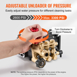 VEVOR αντλία πλύσης πίεσης 3/4&quot; Άξονας Horizontal Triplex Plunger 3300 PSI 2,5GPM