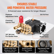 VEVOR αντλία πλύσης πίεσης 3/4&quot; Άξονας Horizontal Triplex Plunger 3300 PSI 2,5GPM