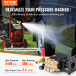 VEVOR αντλία πλύσης πίεσης 1&quot; Shaft Horizontal Triplex Plunger 4400 PSI 4,4GPM