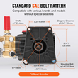 VEVOR αντλία πλύσης πίεσης 1&quot; Shaft Horizontal Triplex Plunger 4400 PSI 4,4GPM