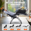 VEVOR Zero Gravity Chair 26&quot; Zero Gravity Recliner Lounge Chair Indoor &amp; Outdoor
