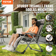 VEVOR Zero Gravity Chair 33&quot; Zero Gravity Recliner Lounge Chair Indoor &amp; Outdoor