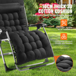VEVOR Zero Gravity Chair 33&quot; Zero Gravity Recliner Lounge Chair Indoor &amp; Outdoor