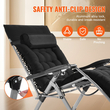 VEVOR Zero Gravity Chair 33&quot; Zero Gravity Recliner Lounge Chair Indoor &amp; Outdoor