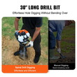 VEVOR Gas Post Hole Digger 63CC 2400W με τρυπάνια 8” &amp; 1 ράβδο επέκτασης