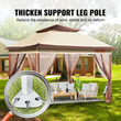 Κιόσκι VEVOR Patio, 11 x 11 FT Pop up κιόσκι για 8-10 άτομα, με κουνουπιέρα, μεταλλικό σκελετό και ύφασμα Oxford 250D με επίστρωση PU, υπαίθριο στέγαστρο για αυλή, γκαζόν, κήπο, κατάστρωμα