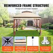 Κιόσκι VEVOR Patio, 11 x 11 FT Pop up κιόσκι για 8-10 άτομα, με κουνουπιέρα, μεταλλικό σκελετό και ύφασμα Oxford 250D με επίστρωση PU, υπαίθριο στέγαστρο για αυλή, γκαζόν, κήπο, κατάστρωμα