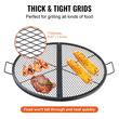 Σχάρα ψησταριάς VEVOR X-Marks Fire Pit Grill, Αναδιπλούμενη στρογγυλή σχάρα μαγειρέματος, Heavy Duty Steel Campfire Grill Grill with Handle and Support X Wire, Φορητά μαγειρικά σκεύη Camping για εξωτερικό πάρτι, 36 ιντσών μαύρο