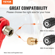 Πιστόλι πλύσης υψηλής πίεσης VEVOR, 4000 PSI, πιστόλι ηλεκτρικού πλυσίματος με αντικατάσταση προέκτασης ράβδου, πιστόλι αφρού εισόδου M22-14 mm &amp; συνδετήρα σωλήνα εξόδου 1/4&#039;&#039;, Λαβή πλύσης πίεσης με 5 ακροφύσια
