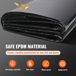 VEVOR Pond Liner, 15 x 20 ft 45 Mil Πάχος, Εύκαμπτο υλικό EPDM Pond Skins, Εύκολο κοπτικό υπόστρωμα για λίμνες ψαριών ή Koi, Χαρακτηριστικά νερού, Βάση καταρράκτη, Σιντριβάνια, Κήποι με νερό, Μαύρο