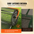 VEVOR Compost Spreader, 24,4-25,6&quot; ρυθμιζόμενη λαβή, πλάτος 24&quot;, κύλινδρος τύρφης βρύου γκαζόν και κήπου με πλαϊνά μάνδαλα, καλάθι από ατσάλι με επίστρωση πούδρας για διασπορά κοπριάς, φυτόχωμα, μαύρο