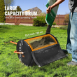 VEVOR 24&quot; κομποστοποιητής Peat Moss Spreader Roller Lawn Spreader Μαύρος