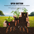 VEVOR Raised Garden Bed, 3,7 x 3,7 x 1,7 ft Ξύλινο κουτί φυτευτήρων, κουτιά φύτευσης εξωτερικού χώρου με ανοιχτή βάση, για καλλιέργεια λουλουδιών/λαχανικών/βοτάνων στην πίσω αυλή/κήπο/αίθριο/μπαλκόνι, Burlywood