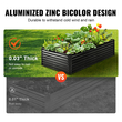 VEVOR Raised Garden Bed, 94,5 x 47,2 x 23,6 ιντσών Γαλβανισμένο μεταλλικό κουτί φυτευτή, κουτιά φύτευσης εξωτερικού χώρου με ανοιχτή βάση, για καλλιέργεια λουλουδιών/λαχανικών/βοτάνων στην πίσω αυλή/κήπο/αυλή/μπαλκόνι, σκούρο γκρι
