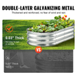 Κρεβάτι VEVOR Raised Garden, 48,2 x 24,6 x 11 ιντσών Γαλβανισμένο μεταλλικό κουτί φυτευτήρων, κουτιά φυτεύματος εξωτερικού χώρου με ανοιχτή βάση, για καλλιέργεια λουλουδιών/λαχανικών/βοτάνων στην πίσω αυλή/κήπο/αίθριο/μπαλκόνι, ασήμι