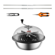 VEVOR Leaf Bowl Trimmer, 24&#039;&#039; Trimmer Bowl, Χειροκίνητο Bud Trimmer με λεπίδες από ανοξείδωτο ατσάλι για περιστροφή περιστροφής, περιλαμβάνεται θόλος καθαρής ορατότητας και κλαδευτήρι χειρός, για κοπή φύλλων, μπουμπουκιών, λουλουδιών
