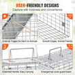 VEVOR Live Animal Cage Trap, 31&quot; x 10&quot; x 12&quot; Humane Cat Trap Γαλβανισμένο Σίδερο, Πτυσσόμενη Παγίδα Ζώων με Λαβή για κουνέλια, αδέσποτες γάτες, σκίουρους, ρακούν, αγριόχοιρους και οπόσουμ