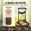 Splitter VEVOR Wood Splitter, XL Log Splitter for 8,6&quot; Dia. Ξύλο, φορητός κόφτης καυσόξυλων σε σχήμα &quot;V&quot; ασφαλής στα δάχτυλα, Χειροκίνητος κατασκευαστής κορμών σφηνών από συμπαγές χάλυβα, με προστατευτική τσάντα για κάμπινγκ στο σπίτι