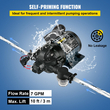 VEVOR Washdown Pump, 12V DC, 7 GPM 60 PSI, Μέγ. Αντλία νερού 10 FT, με βαλβίδα EPDM, φίλτρο θαλασσινού νερού γενικής χρήσης και θηλυκό/αρσενικό σπείρωμα, για RV, Marine Deck, Yacht