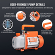 VEVOR 1/5 HP 3.5 CFM AC σετ αντλίας κενού και μετρητή, Περιστροφικό πτερύγιο HVAC Air Pump A/C Σετ μετρητή πολλαπλής σκούπας ψυκτικού μέσου, με τσάντα μεταφοράς σωλήνων τριών χρωμάτων, Ισχύει για R134a, R1234yf