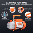 VEVOR 1/4 HP HVAC αντλία κενού και σετ μετρητή 4 CFM κιτ μετρητή πολλαπλής με σωλήνα