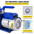 Αντλία κενού ψύξης VEVOR 6 CFM 1/2 HP, Κιτ ψύξης AC αντλίας κενού αέρα 2 σταδίων, Συσκευασία κενού ψύξης διαμόρφωσης κενού, Ψύξη κλιματισμού Combo HVAC 1/2 HP
