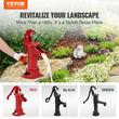 Αντλία VEVOR Antique Well Hand Pitcher Pump, Μέγιστη ανύψωση 25 ποδιών, Χειροκίνητη αντλία νερού από χυτοσίδηρο με εργονομική λαβή G1-5/8&quot; Εύκολη εγκατάσταση, ντεμοντέ για υπαίθρια αυλή στο σπίτι, κήπο με λιμνούλα, κόκκινο