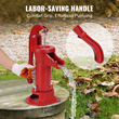Αντλία VEVOR Antique Well Hand Pitcher Pump, Μέγιστη ανύψωση 25 ποδιών, Χειροκίνητη αντλία νερού από χυτοσίδηρο με εργονομική λαβή G1-5/8&quot; Εύκολη εγκατάσταση, ντεμοντέ για υπαίθρια αυλή στο σπίτι, κήπο με λιμνούλα, κόκκινο