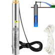 Υποβρύχια αντλία VEVOR Deep Well, 750W 230V/50Hz, 100L/min 66 m Head Sand Resistant &lt;5%, 20 m Electric Cord, 7,6 cm Αντλίες νερού από ανοξείδωτο χάλυβα για βιομηχανική, άρδευση και οικιακή χρήση, IP68 αδιάβροχη