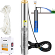 Υποβρύχια αντλία VEVOR Deep Well, 370W 230V/50Hz, 110L/min 44 m Head, με καλώδιο 20 m &amp; εξωτερικό κιβώτιο ελέγχου, 10,2 cm Αντλίες νερού από ανοξείδωτο χάλυβα για βιομηχανική, άρδευση &amp; οικιακή χρήση, IP68 αδιάβροχη