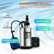 VEVOR Υποβρύχια Αντλία Νερού, 550W 9500L/H, w/ 10 m καλώδιο και αυτόματο συνδεδεμένο πλωτηροδιακόπτη, φορητός ανοξείδωτος χάλυβας για καθαρό, άδειο πλημμυρισμένο χώρο, πισίνες, υδρομασάζ, για άρδευση