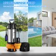 Υποβρύχια αντλία νερού VEVOR, 2200W 60000L/H, με καλώδιο 10 m και αυτόματο συνδεδεμένο διακόπτη πλωτήρα, φορητός ανοξείδωτος χάλυβας για βρώμικα ή καθαρά, πλημμύρες αποχέτευσης, άδειες λίμνες κήπου, πισίνες, υδρομασάζ